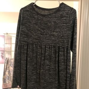 Gray baby doll maternity top